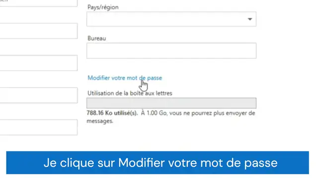 OWA - Changement de mot de passe